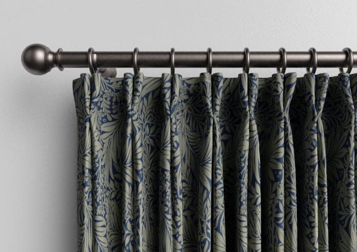 William Morris At Home Larkspur, Woven Indigo - Made to Measure Curtains - Image 10